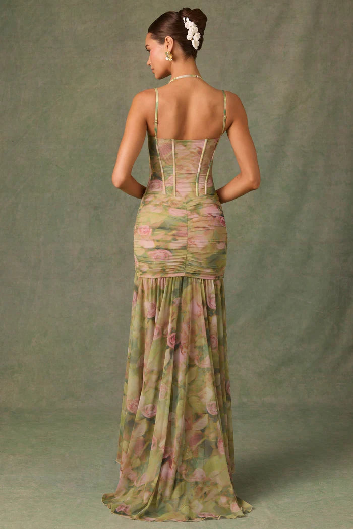 Vestido Longo Corset Floral