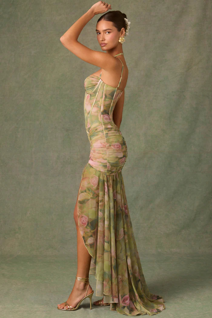 Vestido Longo Corset Floral