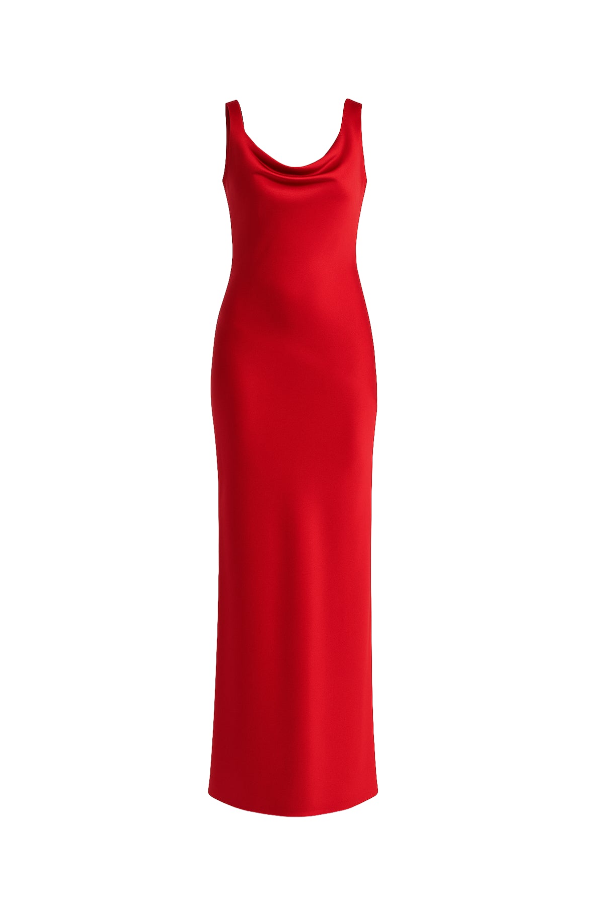vestido longo cetim vermelho aurora 3d majestique