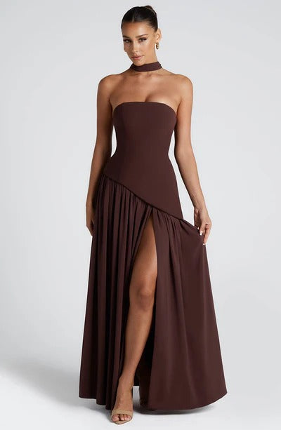 Vestido Longo Zion Marrom