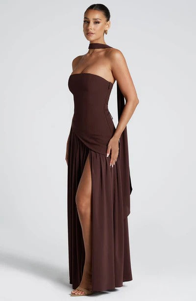 Vestido Longo Zion Marrom