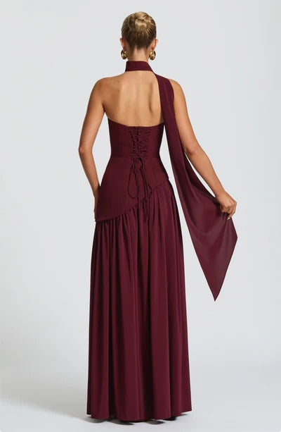 Vestido Longo Zion Vinho
