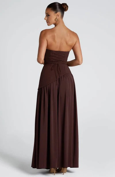 Vestido Longo Zion Marrom