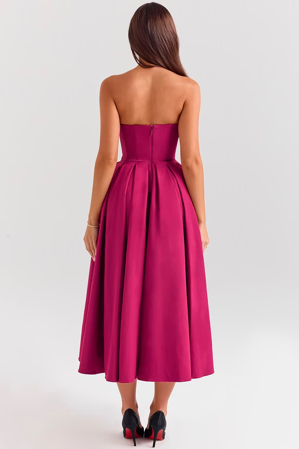 Vestido Bustier Celeste