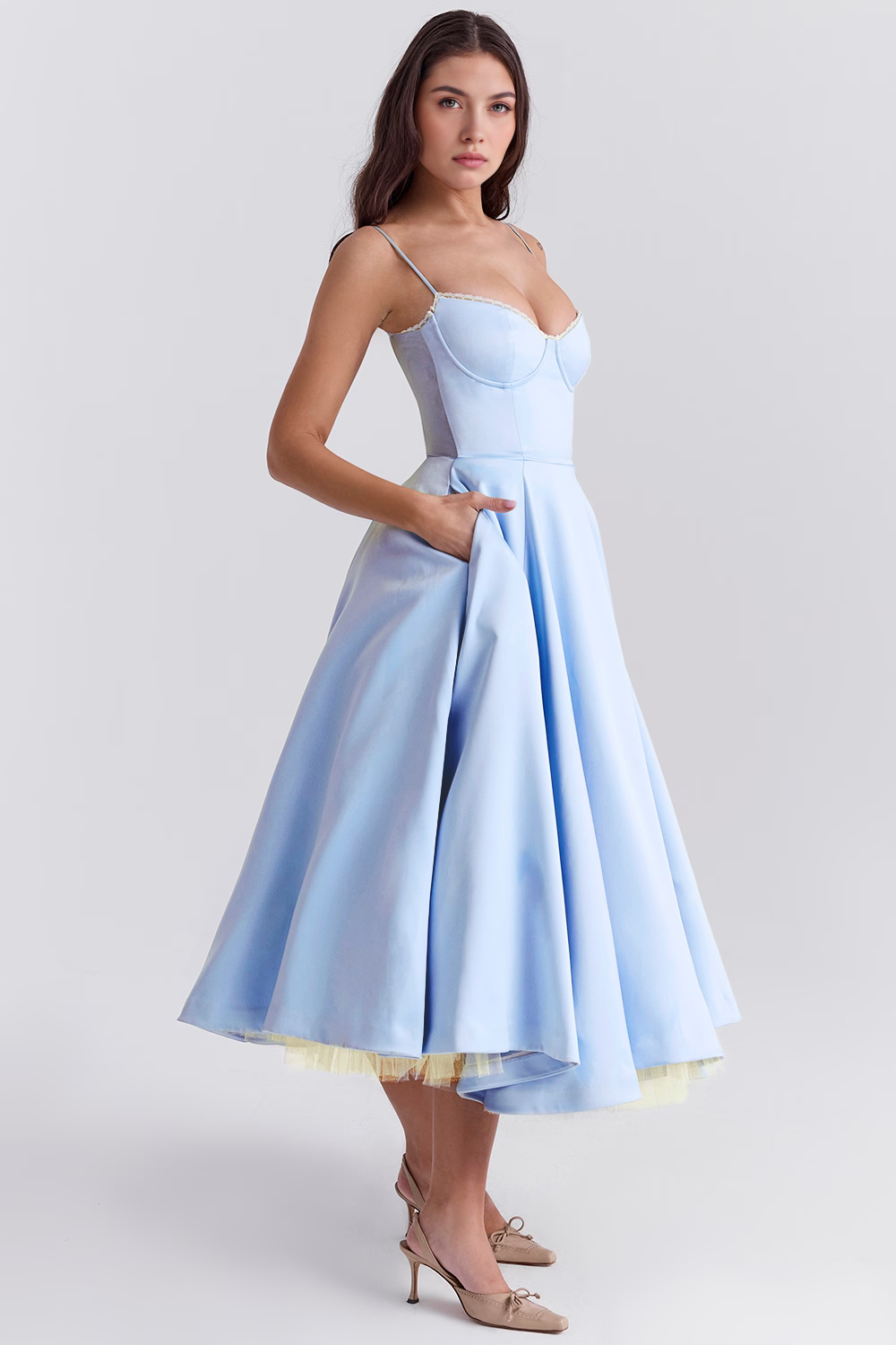 Vestido Midi Cloe - Dupla Camada.