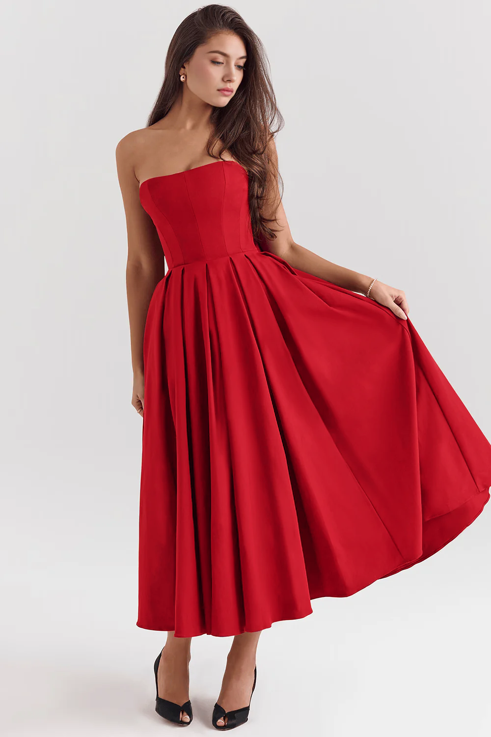 Vestido Bustier Celeste