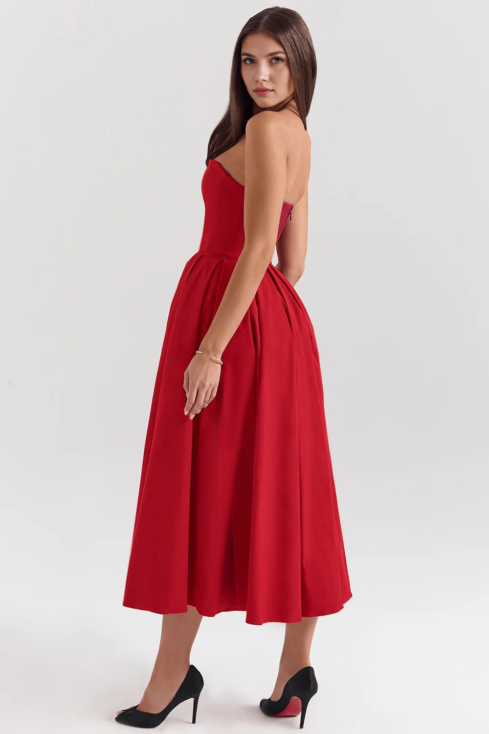 Vestido Bustier Celeste