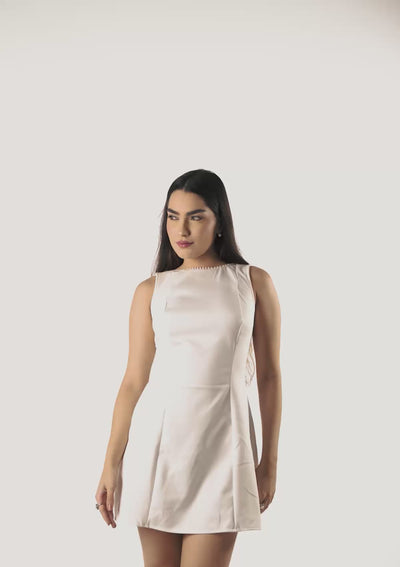 vestido curto branco casamento perolas laço ladyday majestique