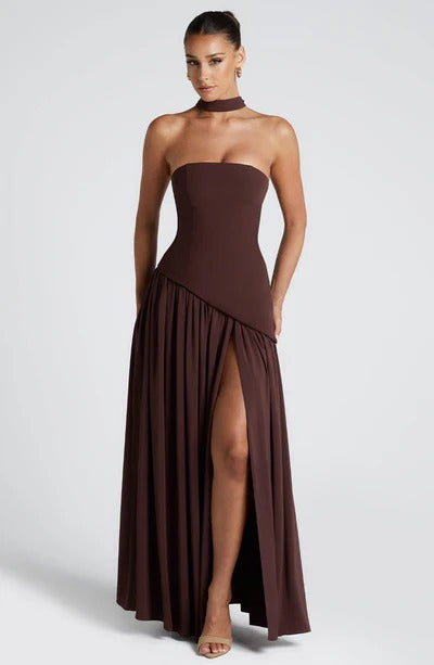 Vestido Longo Zion Marrom
