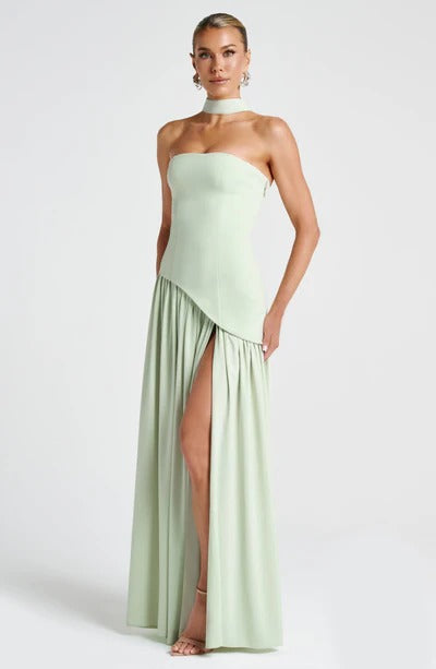Vestido Longo Zion Verde Limão