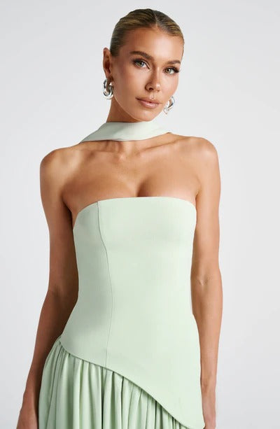 Vestido Longo Zion Verde Limão