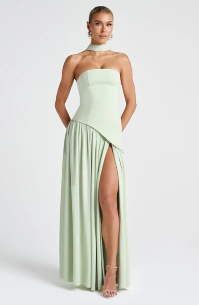 Vestido Longo Zion Verde Limão