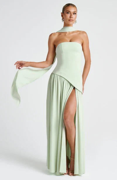 Vestido Longo Zion Verde Limão
