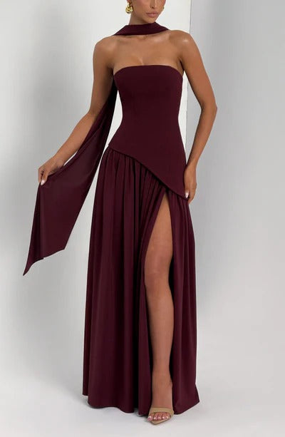 Vestido Longo Zion Vinho