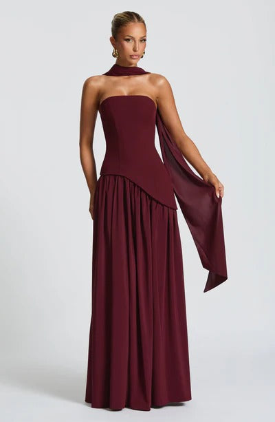 Vestido Longo Zion Vinho