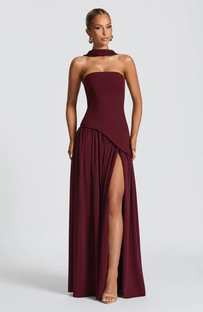 Vestido Longo Zion Vinho