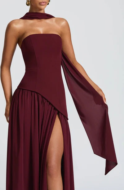 Vestido Longo Zion Vinho