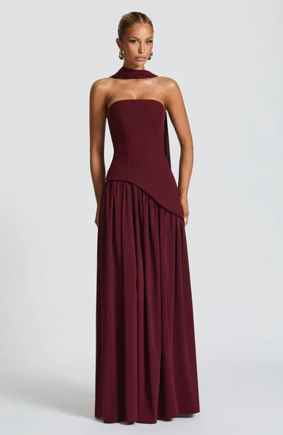 Vestido Longo Zion Vinho