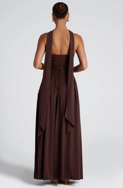 Vestido Longo Zion Marrom